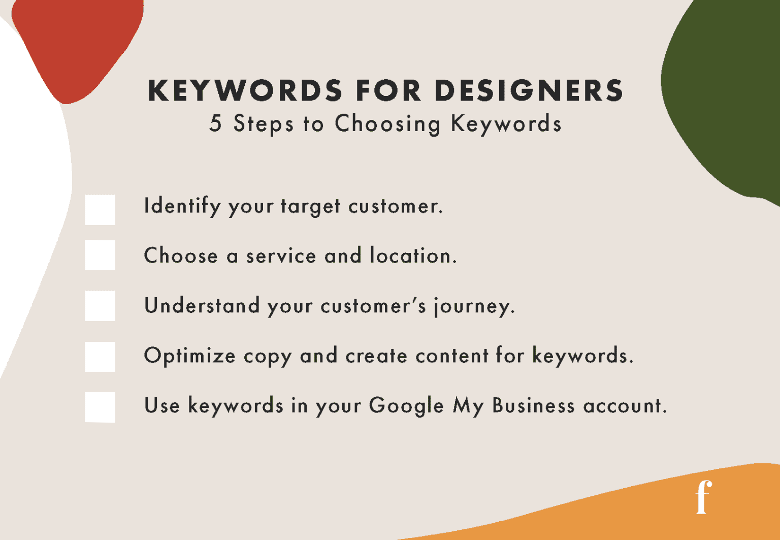 5 Steps To Choosing Keywords For Interior Designers