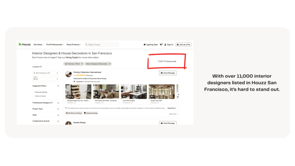 Houzz Positioning – Interior Designer