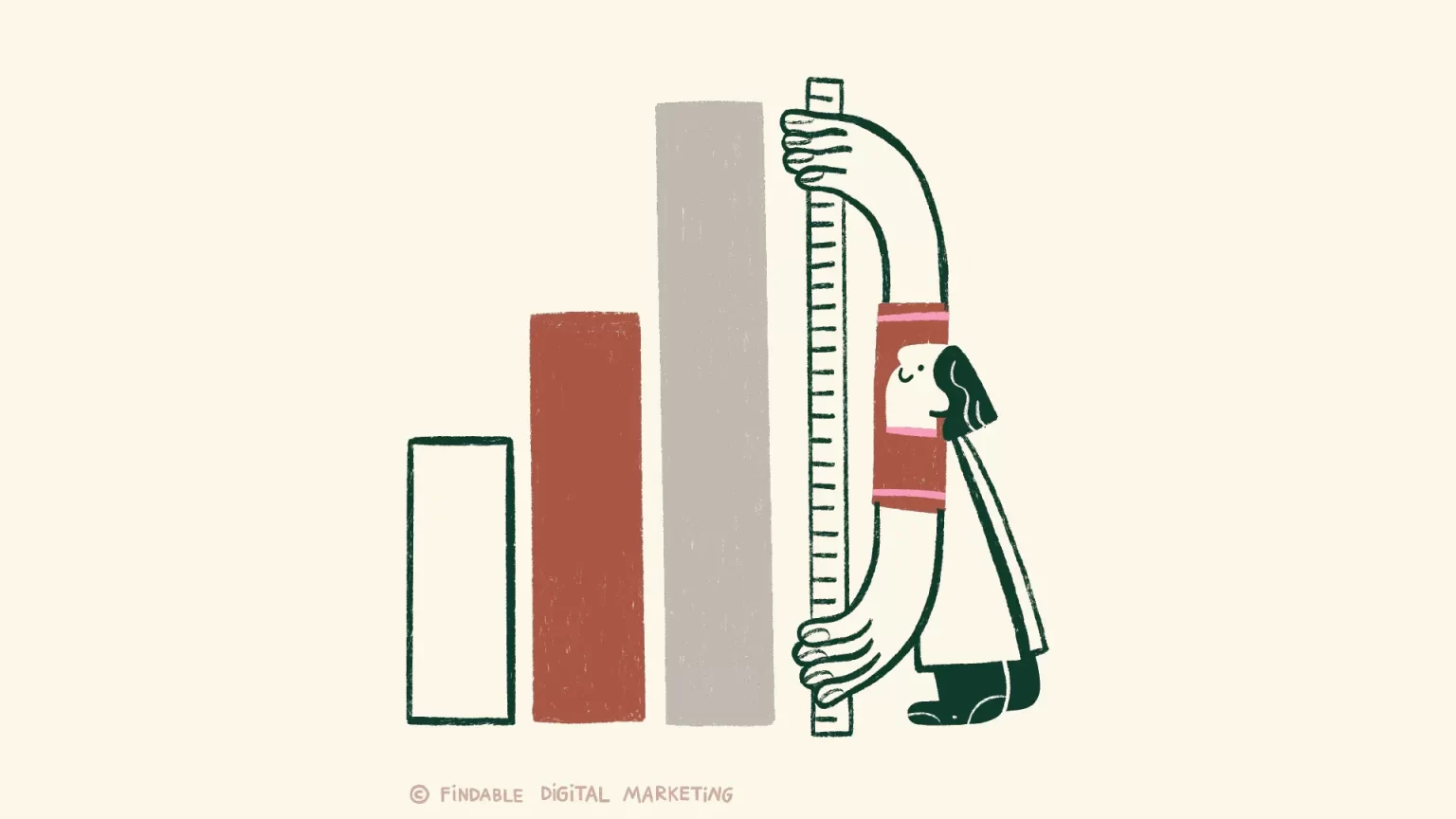 illustrution of figure measuring success